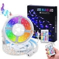 thumbnail image 5 of Gostoto Waterproof 2M/3M/5M 5050RGB LED Strips Light Kit Flexible Strip Lights with 24 Keys IR Remote for Home Camping Bedroom DIY Decoration, 5 of 5