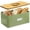 Green, variant on Bread Box for Countertop – Large Black Metal Bread Bin with Bamboo Cutting Board Lid, Farmhouse Bread Storage Container for Homemade Bread, Baked Goods & Kitchen Counter Organization