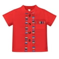 thumbnail image 4 of IBTOM CASTLE Toddler Boys Mexican Outfit Short Sleeve Embroidery Shirt and Shorts Kids Traditional Cinco de Mayo Birthday Party Clothes 3-4 Years Red, 4 of 8