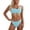 X2 Sky Blue, variant on Ticikt Women's High Waisted Bikini Sets Sporty Two Piece Swimsuits Color Block Cheeky High Cut Bathing Suits