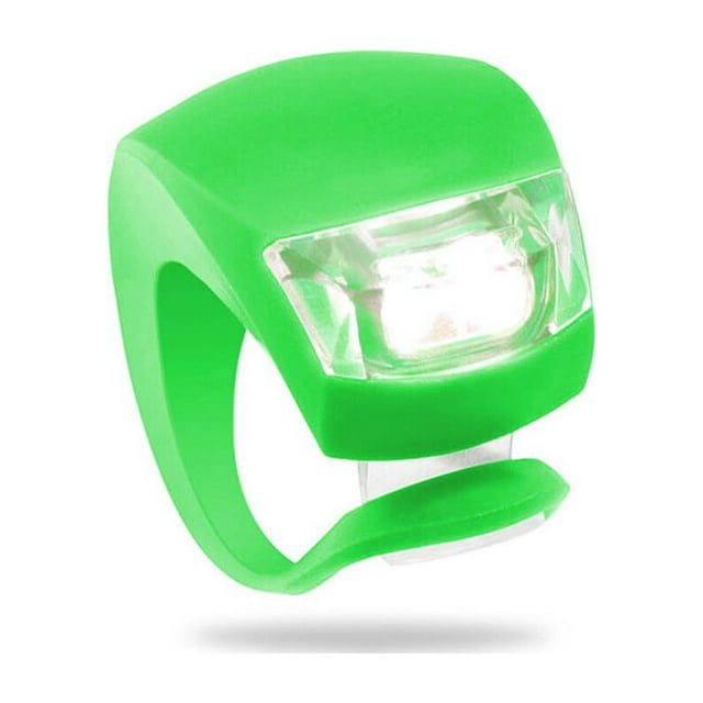 1/2/4 Pcs LED Bike Front Light Road Mountain Bikes Battery Powered 3 Mode Adjustable Headlight Flashing Lamp Riding Accessories Green