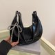 thumbnail image 5 of Mini Embrague Bolso Hombro Mujer Cierre Cuero Ajustable Bownot Pequeña Media Vacatoria, 5 of 8