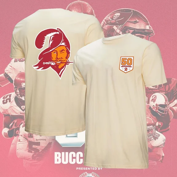 Tampa Bay 50th Season Pirate & Patch Buccaneers T-Shirt