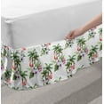 thumbnail image 2 of Palm Tree Bed Skirt, Tropical Island Inspired Pattern with Flamingo Birds Hibiscus Flowers Watercolors, Elastic Bedskirt Dust Ruffle Wrap Around for Bedding Decor, 4 Sizes, Multicolor, by Ambesonne, 2 of 2