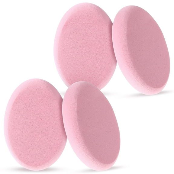 4 Pack Makeup Sponges for Foundation Oval Makeup Blending Sponges Cushion Puff Sponge Fine Grained Make Up Sponge Beauty Egg, Dry and Wet (Pink)