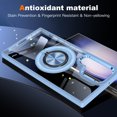 thumbnail image 5 of Allytech Crystal Clear Case for Samsung Galaxy S23 Ultra with 360° Rotatable Ring Holder Kickstand, [Compatible with MagSafe] Soft Bumper + Hard PC Hybrid Protective [Non-Yellowing] Case, Blue, 5 of 7