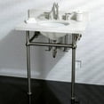 thumbnail image 3 of Kingston Brass KVPB30WQB1 Fauceture KVPB36WQA1 Vanity & Sink with Acrylic Pedestal, Polished Chrome, 3 of 3