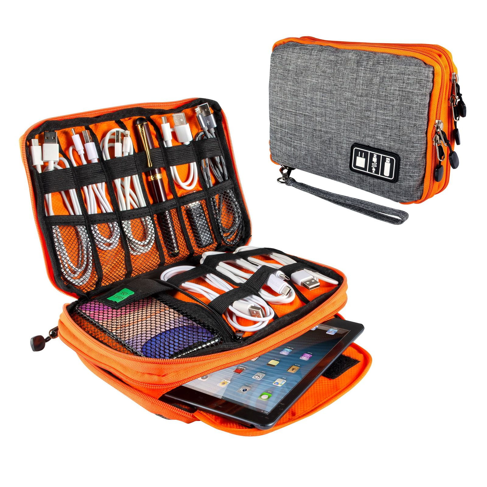 Cable organizer bag Electronic Accessories Bag Travel Electronics Organiser Cables Case for Power Bank Ipad and Memory Card Camera