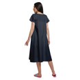 thumbnail image 5 of Moomaya Cotton Lace Neckline Sleepwear For Ladies V-Neck Solid Nightdress, 5 of 6
