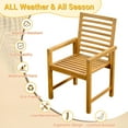 thumbnail image 2 of TrumanPick Set of 2 Outdoor Patio Dining Chairs, Waterproof Acacia Wood Armrest Chairs, Teak, 2 of 7