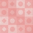 thumbnail image 1 of Ahgly Company Machine Washable Indoor Square Transitional Pastel Red Pink Area Rugs, 4' Square, 1 of 7