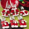 thumbnail image 2 of pitrice 1/2/3 Set Christmas Cutlery Holder Utensil Bags Fork Spoon Pockets Tableware Silverware Xmas Pouch, 2 of 6