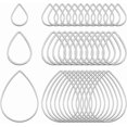 thumbnail image 1 of 300 dijes de lágrima con bisel abierto, 3 tamaños, colgantes con marco abierto, aros para abalorios, anillos de unión, biseles de resina, colgantes con marcos huecos., 1 of 5