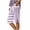 Purple, variant on Cmfcve Women's Capri Knee Length Printed Dressy Casual Elastic Waist Linen Summer Pants with Pockets