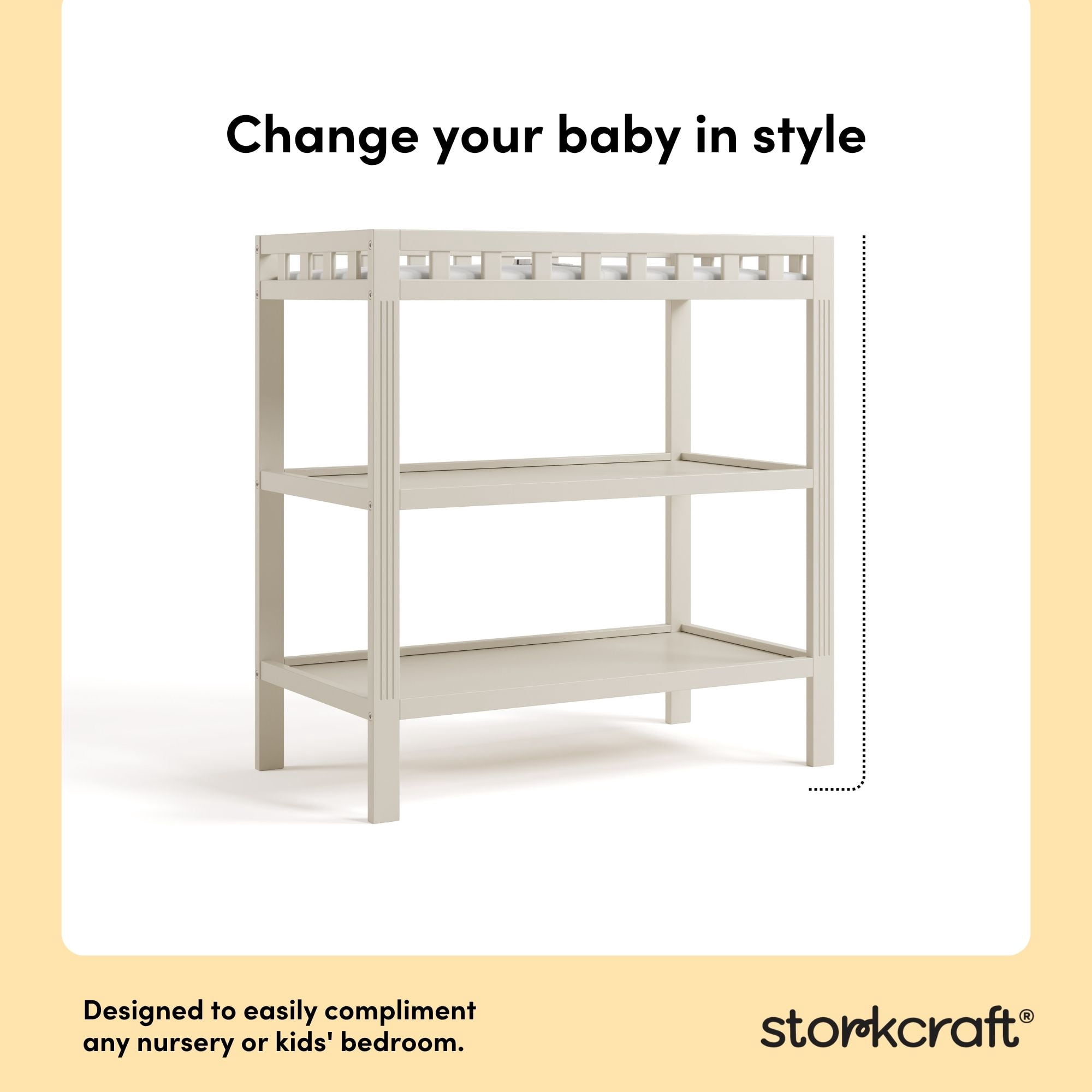 Storkcraft Morningside Infant Changing Table, Frosted Oat