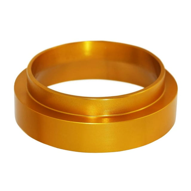 Embudo dosificador de aluminio para café. Herramienta práctica para baristas. Fácil de usar. Dorado_54mm