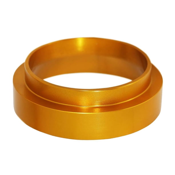 Anillo dosificador de café portátil de aluminio con embudo para prensar. Fácil de usar. Dorado_54mm