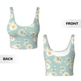 thumbnail image 6 of Goofa Floral Daisy Printed Sports Bras for Women, High Impact Running Bra Workout Crop Tank Tops Longline Sports Bra Push up-Large, 6 of 9