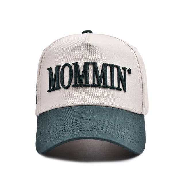 Agiferg Jouets de Simulation Casquette Camionneur MOMMin pour Femmes Vintage Ajustable Brodée Casquette de Baseball pour Femmes avec Trou pour Queue de Cheval Ajustable Protection Bicolore Chapeau pour Queue de Cheval pour l'Été