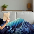 thumbnail image 3 of Waterfall Soft Flannel Fleece Blanket, Frozen Dangerous Lake with Atmosphere of a Cave and Snow on the Rocks Nature, Cozy Plush for Indoor and Outdoor Use, 50" x 70", Blue and Black, by Ambesonne, 3 of 5