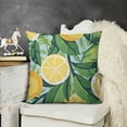 thumbnail image 2 of SHANXI Summer Tropical Green White Lemon Illustration Art Fruit Pillow Covers Pillowcases Home Decor Bed Couch Sofa Office Living Room Cushion 20x20in, 2 of 5