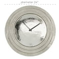 thumbnail image 3 of DecMode 24" Silver Aluminum Wall Clock, 3 of 13