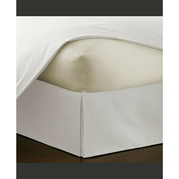 Belles & Whistles 14” White Tailored King Bed Skirt with Pleats
