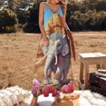 thumbnail image 2 of Colorful Elephant Flower Fine Art Sleeveless Dress Summer Dress Woman 2025, 2 of 7