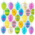 thumbnail image 1 of 24 huevos de Pascua decorativos, adornos para cestas de árbol de Pascua, huevos de Pascua colgantes A, 1 of 9