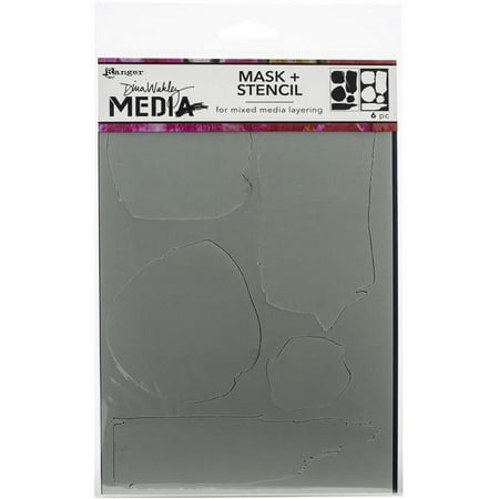 UPC: 0789541068259 | Ranger MDS-68259 9 x 6 in. Dina Wakley Media Stencils  Uneven Shapes