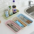 thumbnail image 4 of Cutlery Storage Tray Plastic Flatware Tray Kitchen Drawer Organizer with Drainer, 4 of 10