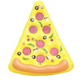 thumbnail image 2 of Giant Pizza Slice Inflatable Pool Float, Fun Pool Floats, Bath Toys, Summer Pool Float, 1-Pack, 2 of 5