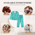 thumbnail image 7 of Picia Turquoise Wooden2 Pattern Women’s Long-Sleeve Sleepwear Set - Soft 2-Piece Loungewear with Pockets, Comfy PJs for Relaxing Nights-XX-Large, 7 of 7