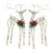 thumbnail image 4 of 2 figuras de ciervo iluminadas para decoración navideña, renos navideños de metal para escritorio Champán, 4 of 9