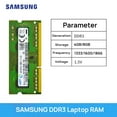 thumbnail image 3 of Laptop Memory DDR3L 1.35V / DDR3 1.5V 1333 1600 MT/s MHz 4GB 8GB RAM 204pin SO-DIMM Memory Stick for Laptop Notebook 8G DDR3 1.5V 1333, 3 of 5