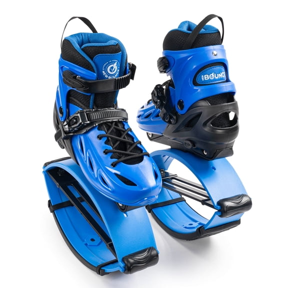 New Bounce Jumping Shoes for Kids – Premium Moon Shoes & Kangaroo Shoes, Adjustable Bouncy Boots for Active Play, Durable Kids Exercise Shoes, NEW & IMPROVED – Large Blue