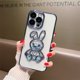 thumbnail image 1 of Funda Protectora De Lente De Silicona Suave De Arena Movediza Líquida Para Teléfono Conejo Encantador Para iPhone 11 12 13 14 Pro Max 14 Plus Cubierta Trasera Transparente, 1 of 4