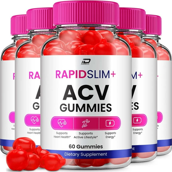 Rapid Slim ACV Gummies Supplement – RapidSlim ACV Gummy Apple Cider Vinegar 1000MG, 5 Pack, 300 Gummies