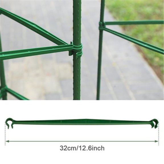 Garden Plant Stake Arms for Tomato Cages,24-Piece Set of 12.6-Inch Connectors Fits 11mm Stakes,Reusable Trellis Support for Climbing Plants and Flowers-as shown