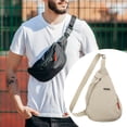 thumbnail image 1 of Bolso bandolera para mujer con cierre de cremallera y correa ajustable para viajar y hacer compras., 1 of 8