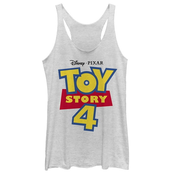 Women's Toy Story Bold Logo Racerback Tank Top White Heather X Large