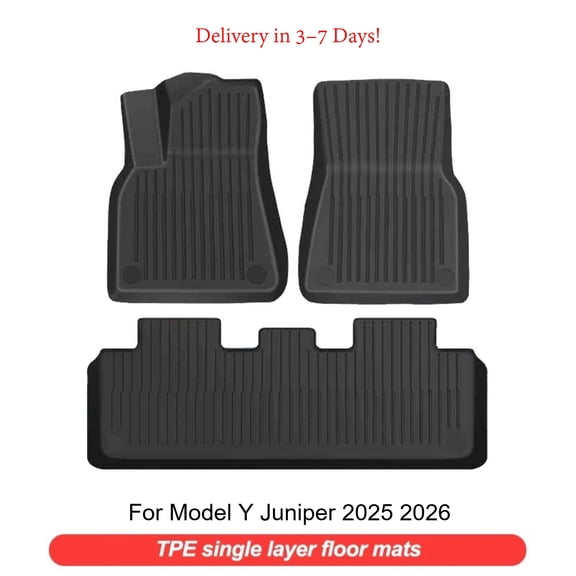 Full Coverage Floor Mats For Tesla Model Y Juniper 2025 2026 TPE Non-Slip Trunk Pad Scratch-Resistant Cargo Protective Liner Odorless Back Cushion