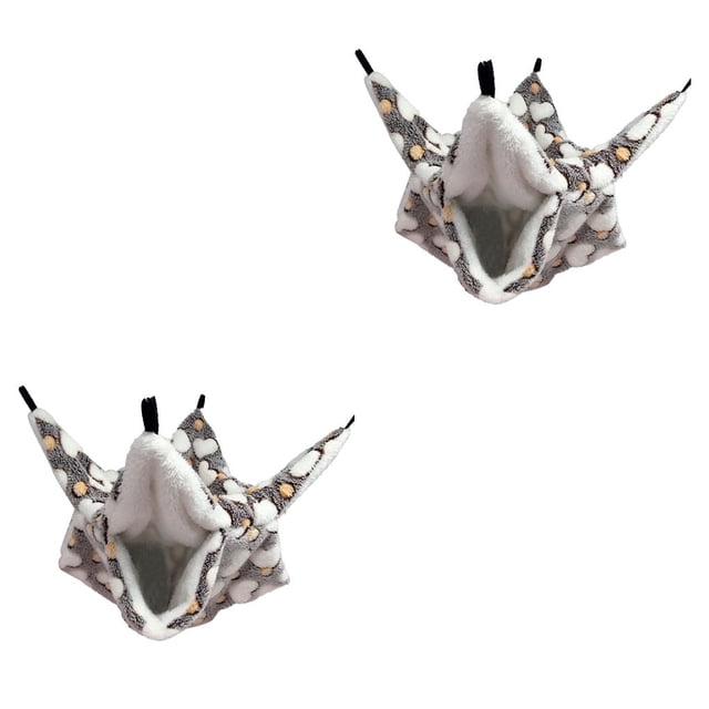 Greeniant Hamaca de rata hecha a mano diseño especial cama colgante práctica suministros para mascotas de lana para hámster ardilla Me encanta el cafe 20x20 2piezas