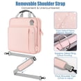 thumbnail image 6 of MoKo Zipper Binder with Strap Handle, 2 inch 3 Ring 500 Sheet Capacity Multi-Pockets Binder Organizer, School Office Supplies, Pink, 6 of 8