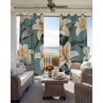thumbnail image 6 of Vintage Flower Kitchen Curtains Country Lily Floral Botanical Plant Leaf Cafe Short Curtains for Bathroom Blackout Window Curtain Small Window Treatment Drapes for Bedroom Living Room 42"x45"x2, 6 of 9