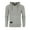 204 Grey, variant on ZIMEGO Men's Long Sleeve Casual Hoodie - Athletic V-Neck Henley Pullover Shirt