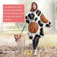 thumbnail image 4 of White Leopard Basketballs Pattern Wearable Oversized Blanket,Wearable Blanket Hoodie for Adults,Cozy Hooded Blankets with Super Pockets,Super Warm Fuzzy Pullover for Women & Men, 4 of 6