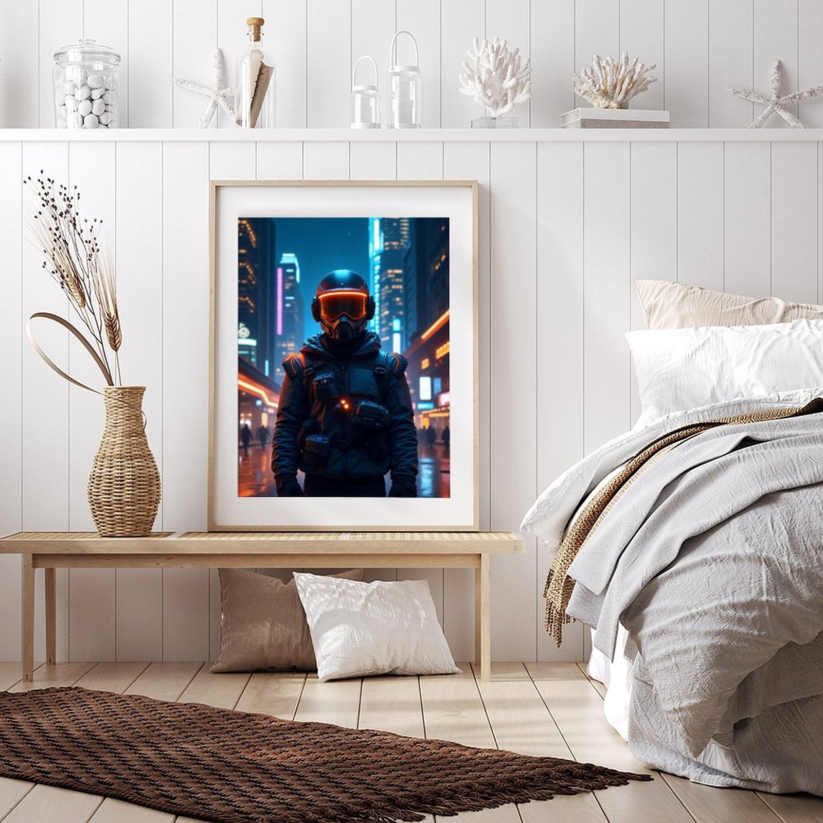 Diamond Art Kits for Adults - Modern Cyberpunk Soldier Print No.6 5D Frameless Dimond Painting Kit for Adults Beginner, Round Diamond Kits for Home Wall Decor, Gift for Women