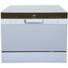 6 Place Settings Silver Countertop Dishwasher with Delay Start and LED display