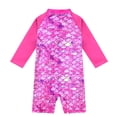 thumbnail image 2 of weVSwe Toddler Swimwear for Girls, 0-3 Years, UPF 50+ Sun Protection, Zipper Closure, Tropical Plant Print, Perfect for Swimming & Beach Activities, 2 of 7
